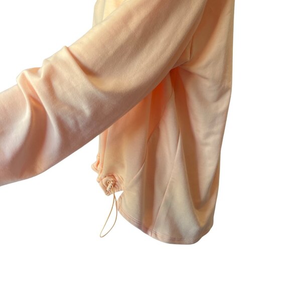 Thrive Société Peach Long-Sleeve Sweatshirt w/ Drawstring Hem Womens Size XL - Picture 3 of 7